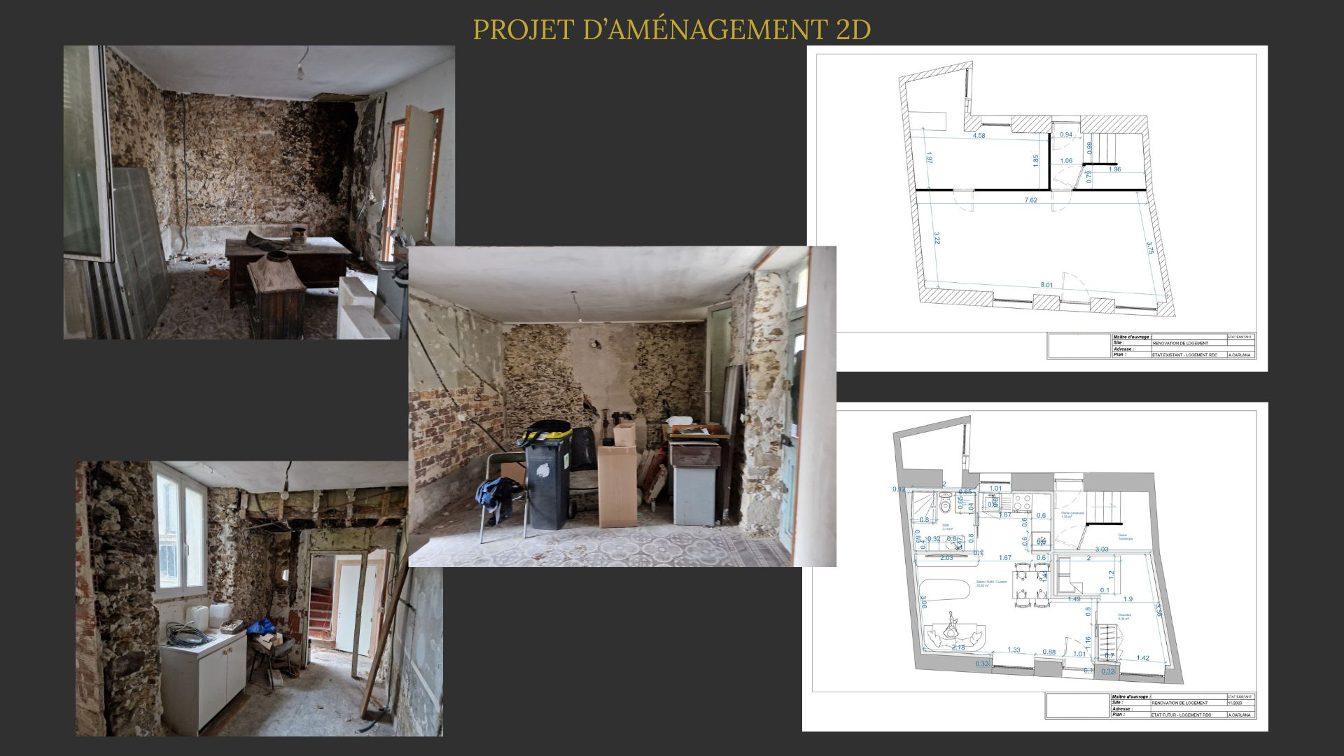Plans 2D d'aménagement intérieur